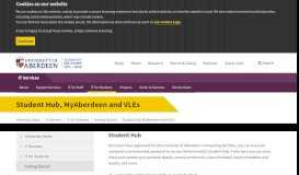 
							         Student Hub, MyAberdeen and VLEs - University of Aberdeen								  
							    