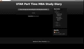 
							         Student ID, Student Portal & WBLE - UTAR Part Time MBA Study Diary								  
							    