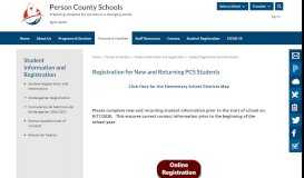 
							         Student Information and Registration - Person County Schools								  
							    