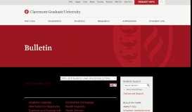 
							         Student Information - CGU Bulletin - Claremont Graduate University								  
							    