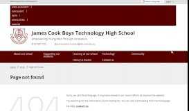 
							         Student Information - James Cook Boys Technology High School								  
							    