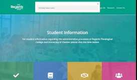 
							         Student Information – Regents Theological College								  
							    