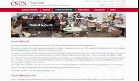 
							         Student Information > Student Account | Cal State Northridge - CSUN								  
							    