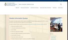 
							         Student Information System | New Student Orientation @ HKUST								  
							    