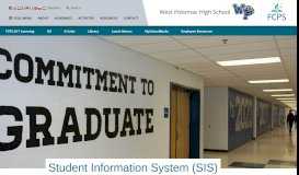 
							         Student Information System (SIS) | West Potomac High School								  
							    