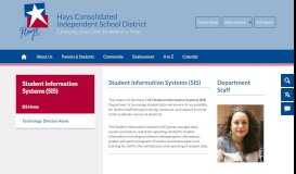 
							         Student Information Systems (SIS) / SIS Home - Hays CISD								  
							    