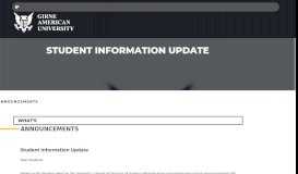 
							         Student Information Update - Girne American University								  
							    