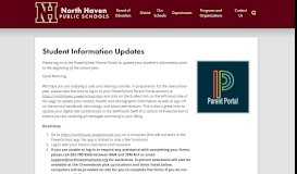 
							         Student Information Updates - North Haven Public Schools								  
							    