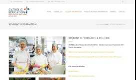 
							         Student Information - VET – Bathurst Catholic Education								  
							    