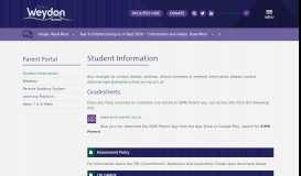 
							         Student Information - Weydon School								  
							    