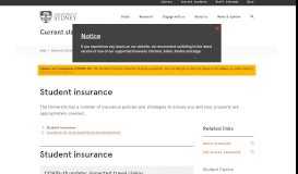 
							         Student insurance - The University of Sydney								  
							    