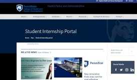 
							         Student Internship Portal | Penn State College of Health and Human ...								  
							    