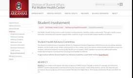 
							         Student Involvement | Pat Walker Health Center | University of Arkansas								  
							    