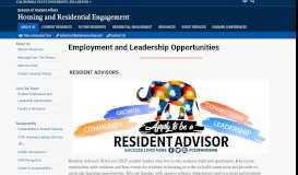 
							         Student Leadership and Employment - Housing and Residential ...								  
							    