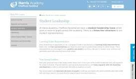 
							         Student Leadership - Harris Academy Chafford Hundred								  
							    