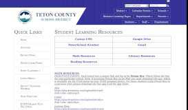 
							         Student Learning Resources - Teton County School District #1								  
							    