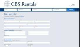
							         Student Lease Application - CBS Rentals								  
							    