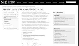 
							         Student Life Cycle Management (SLCM): Northern Kentucky ...								  
							    