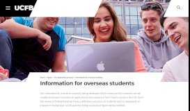 
							         Student Life for International Students - UCFB								  
							    