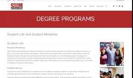 
							         Student Life — SUM Bible College & Theological Seminary								  
							    