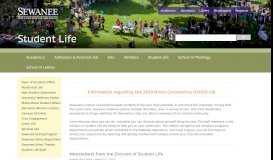
							         Student Life • The University of the South - Sewanee								  
							    