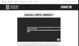 
							         Student Life | Union University, a Christian College in Tennessee								  
							    