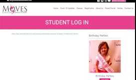 
							         Student Log In – Moves & Motions School of Dance								  
							    