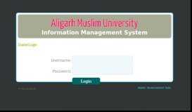 
							         Student Login | Aligarh Muslim University								  
							    