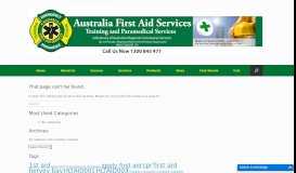 
							         Student Login | Australia First Aid Services								  
							    