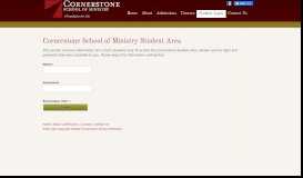 
							         Student Login | Cornerstone School of Ministry in Corvallis								  
							    