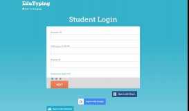 
							         Student Login - EduTyping.com								  
							    