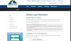 
							         Student Login Information | GNTC								  
							    