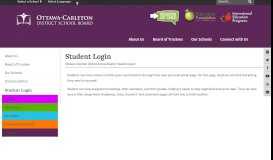 
							         Student Login - Ottawa-Carleton District School Board - ocdsb								  
							    