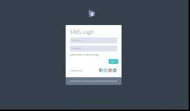 
							         Student Login - Sims Portal								  
							    