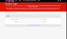 
							         Student Login - Student Portal								  
							    