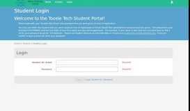 
							         Student Login - Student Portal - the Tooele Tech Student Portal!								  
							    