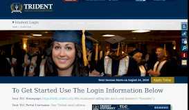 
							         Student Login | Trident University International: Trident ...								  
							    