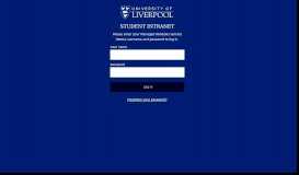 
							         Student login - University of Liverpool								  
							    