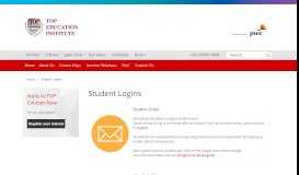 
							         Student Logins - Top Education Institute								  
							    