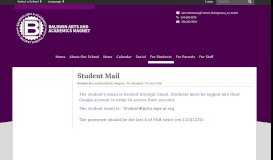 
							         Student Mail - Baldwin Arts and Academics Magnet								  
							    