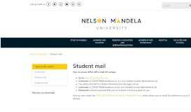 
							         Student mail - Nelson Mandela University								  
							    