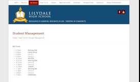 
							         Student Management | Lilydale High School								  
							    