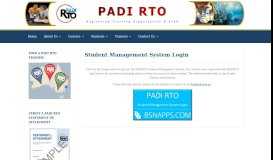 
							         Student Management System Login - PADI RTO - Registered Training ...								  
							    