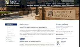
							         Student News & Portal: Marquette University High School (MUHS)								  
							    