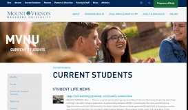 
							         Student News & Resources | Mount Vernon Nazarene University ...								  
							    
