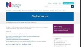
							         Student nurses | Advice guides | Royal College of Nursing								  
							    