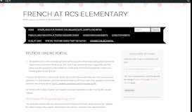 
							         STUDENT ONLINE PORTAL | French at RCS Elementary								  
							    