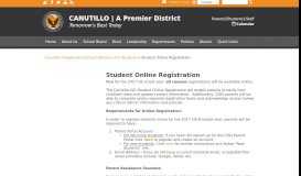 
							         Student Online Registration - Canutillo Independent School District								  
							    