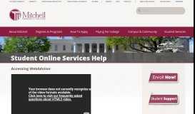 
							         Student Online Services Help | Mitchell Community College, Serving ...								  
							    