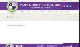
							         Student Opportunities - Peace and Education Coalition Alternative ...								  
							    